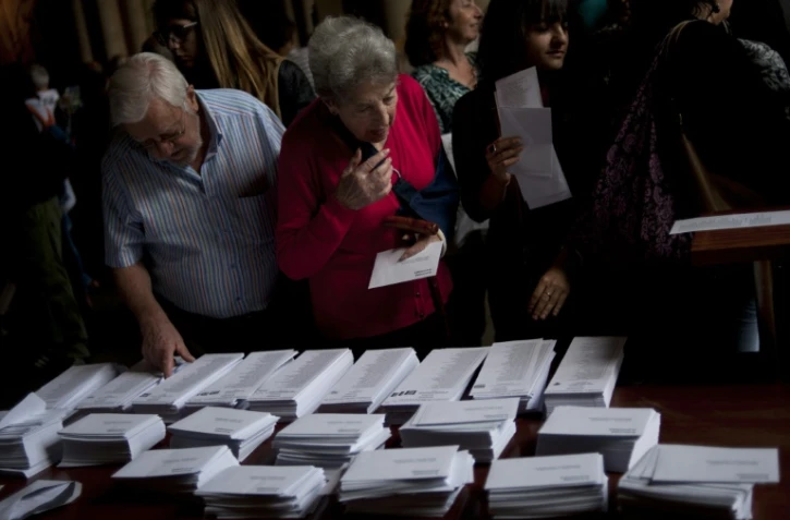 Bureau de vote lors des élections régionale espagnoles à Barcelone en Catalogne, le 27 septembre 2015