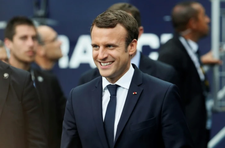 Le président Emmanuel Macron, le 27 mai 2017 au Stade de France à Saint-Denis, près de Paris