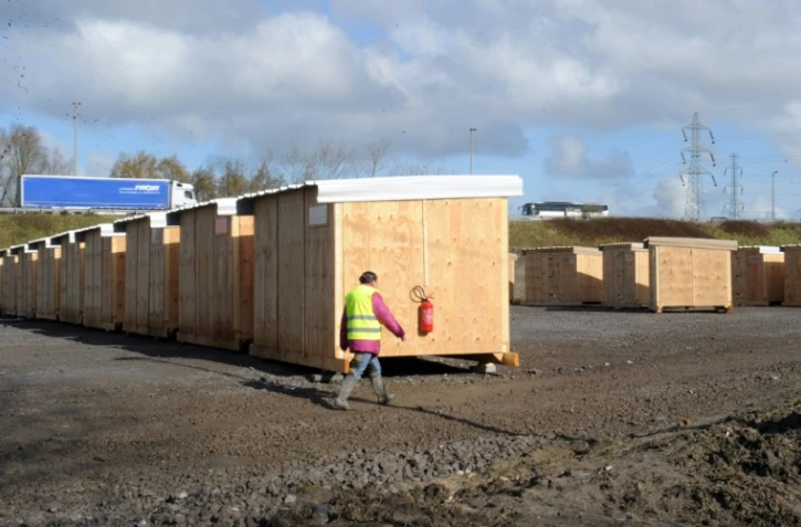 Vue du nouveau camp de migrants de Grand-Synthe, dans le nord de la France, le 7 mars 2016