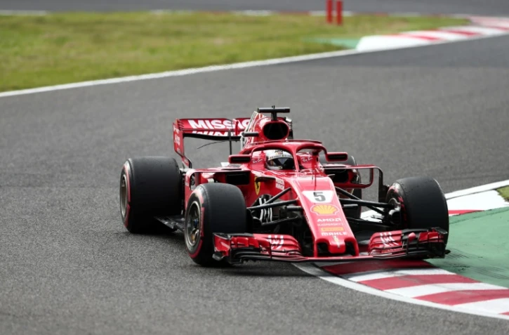 L'Allemand Sebastian Vettel (Ferrari) lors des qualifications pour le GP du Japon, le 6 octobre 2018 sur le circuit de Suzuka