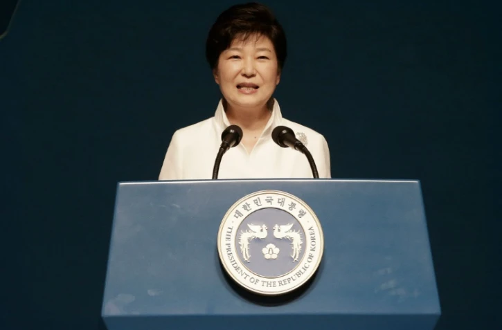 La présidente sud-coréenne Park Geun-Hye intervient à Séoul, le 15 août 2016