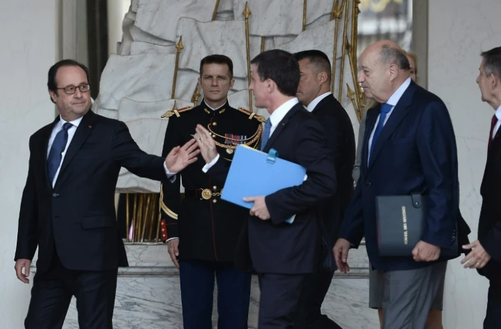 Le président François Hollande et le Premier ministre Manuel Valls le 13 juillet 2016 à l'Elysée à Paris