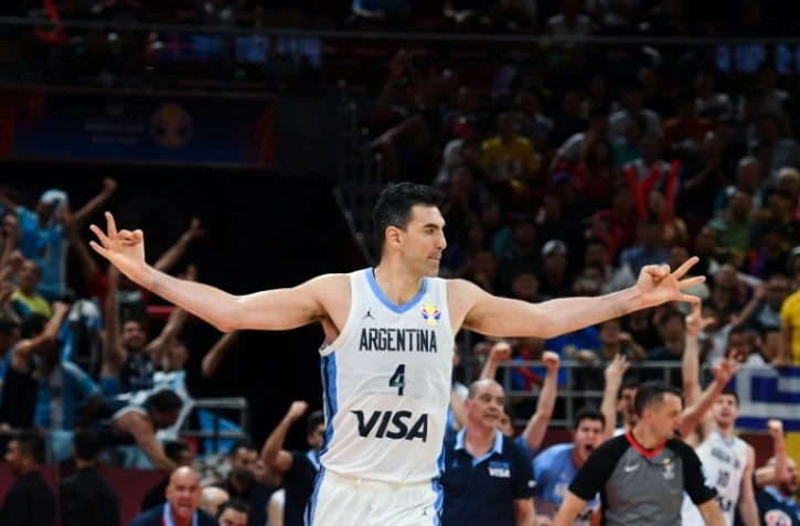 L'Argentin Luis Scola lors du match contre la France en demi-finales du Mondial de basket, le 13 septembre 2019 à Pékin