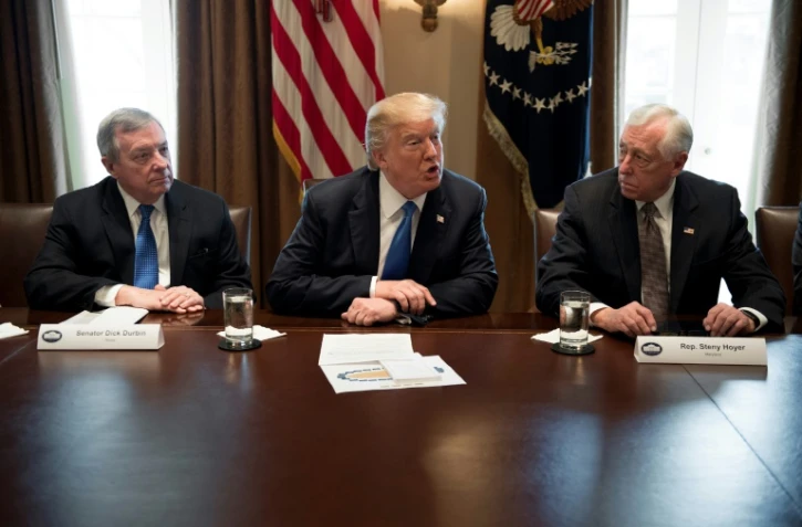 Réunion entre des sénateurs et Donald Trump à la Maison Blanche le 9 janvier 2018