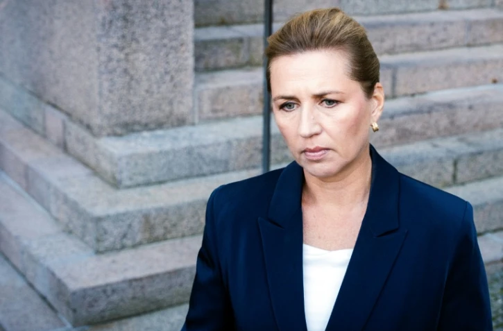 La Première ministre danoise Mette Frederiksen pendant une déclaration à la presse, à Copenhague, le 23 septembre 2025