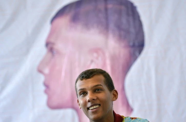 Le chanteur belge Paul Van Haver alias Stromae le 17 octobre 2015 Ă Kigali