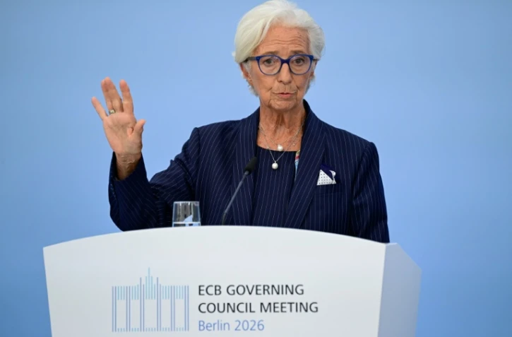 La présidente de la BCE Christine Lagarde lors d'une conférence de presse à Berlin, 10 septembre 2026