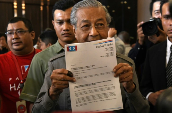 L'ex-Premier ministre de Malaisie, Mahathir Mohamad, en conférence de presse à Kuala Lumpur, le 10 mai 2018