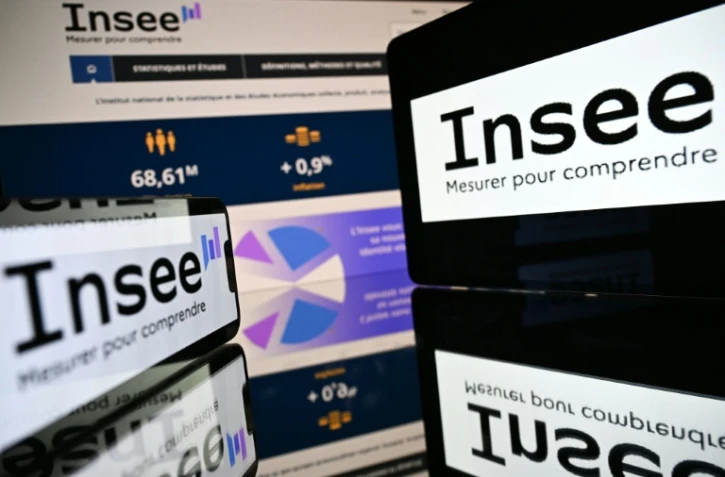 Vue d'écrans affichant le logo de l'Insee, le 8 septembre 2025 à Toulouse (Haute-Garonne)