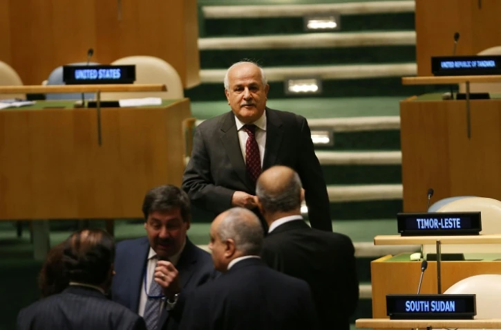 Riyad Mansour, ambassadeur de la mission palestinienne auprès des Nations unies, le 21 décembre 2017 à New York