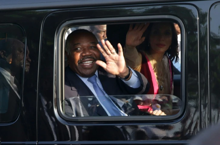 Le président gabonais Ali Bongo Odimba, le 23 mars 2019 à Libreville, de retour de cinq mois de convalescence à l'étranger