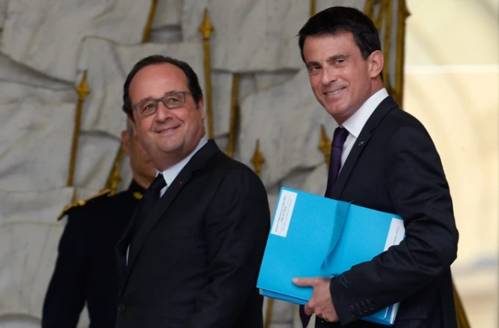Le président François Hollande et Manuel Valls à l'Elysée le 11 mai 2016