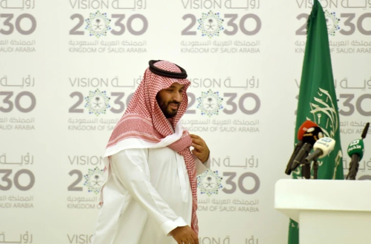 Le prince héritier saoudien Mohammed ben Salmane lors d'une conférence de presse pour présenter son plan "Vision 2030" à Ryad, le 25 avril 2016