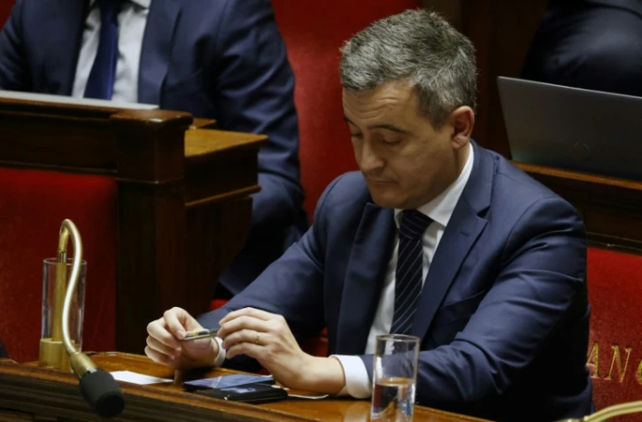 Le ministre de l'Intérieur Gérald Darmanin lors d'un débat sur la loi immigration, le 11 décembre 2023 à l'Assemblée, à Paris