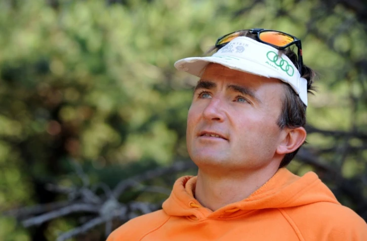 L'alpiniste suisse Ueli Steck, le 13 août 2015 à Sigoyer dans les Hautes-Alpes