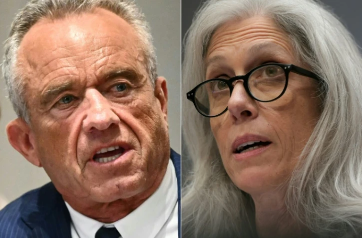 Montage photo montrant le ministre de la Santé américain Robert Kennedy Jr (gauche) et Susan Monarez, directrice des Centres pour le contrôle et la prévention des maladies (CDC)