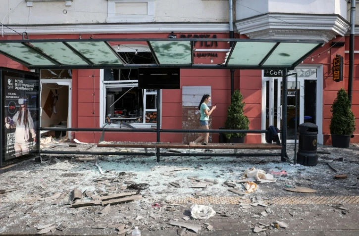 Après une frappe russe au centre-ville de Tcherniguiv en Ukraine, le 19 août 2023