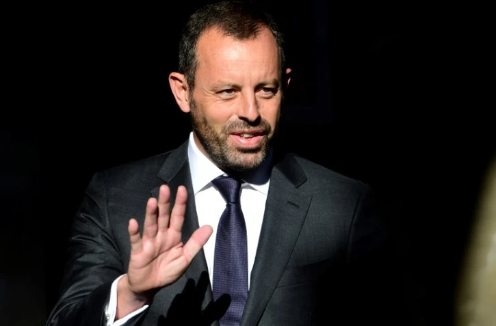 L'ancien président du FC Barcelone Sandro Rosell, à son arrivée au tribunal le 22 juillet 2014 à Madrid