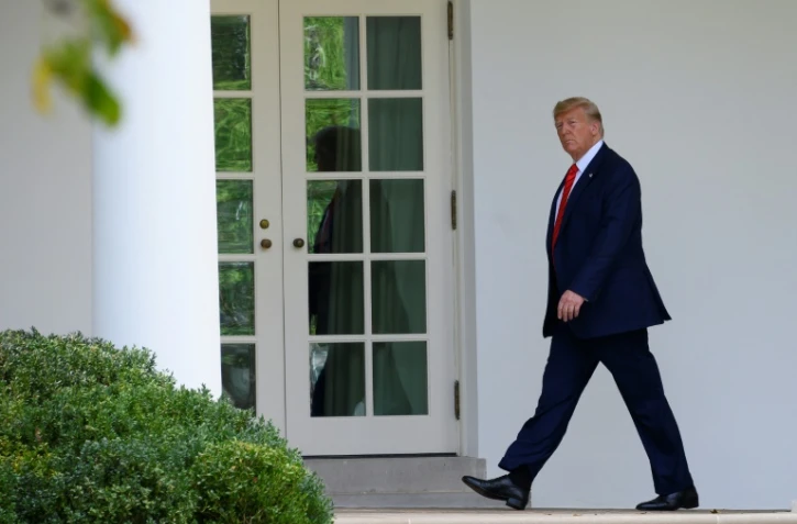 Le président américain Donald Trump arrive à la Maison Blanche le 26 septembre 2019