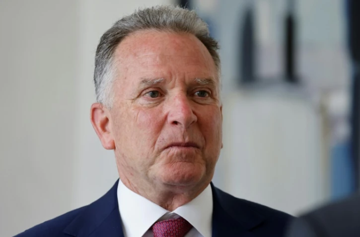 L'émissaire américain Steve Witkoff avant une réunion avec le président français Emmanuel Macron à l'Elysée, le 17 avril 2025 à Paris
