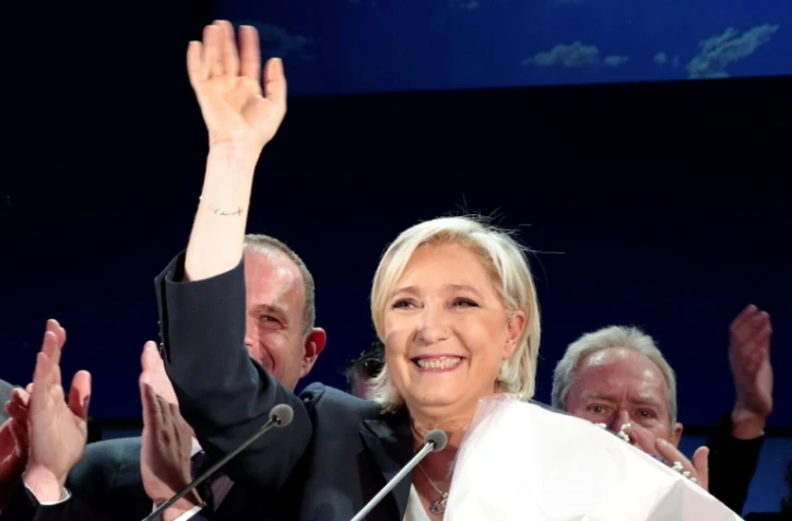 Marine Le Pen, le 23 avril 2017 à Hénin-Beaumont
