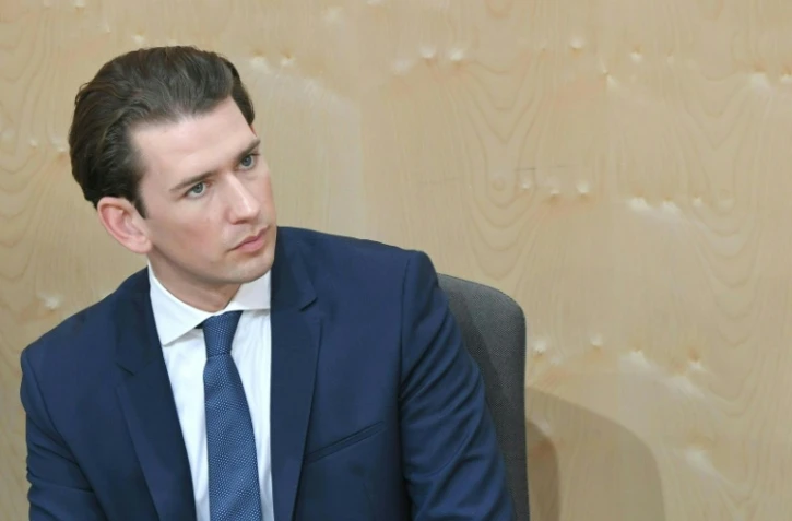 Le chancelier autrichien Sebastian Kurz lors d'une session spéciale du parlement au terme de laquelle une motion de censure a été adoptée, entraînant son départ après l'Ibizagate, le 27 mai 2019
