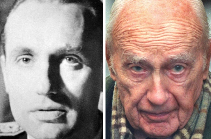 Montage de deux photos de Maurice Papon, l'une en 1998, l'autre datant de l'époque où il occupait les fonctions de secrétaire général de la préfecture de la Gironde