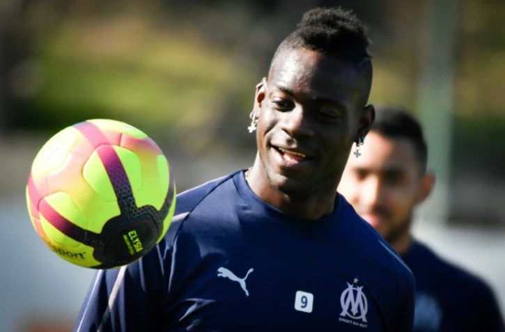 L'attaquant de Marseille Mario Balotelli à l'entraînement le 22 février 2019