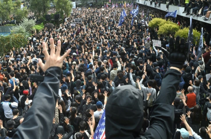 Manifestation pro-démocratie à Hong Kong, le 19 janvier 2020