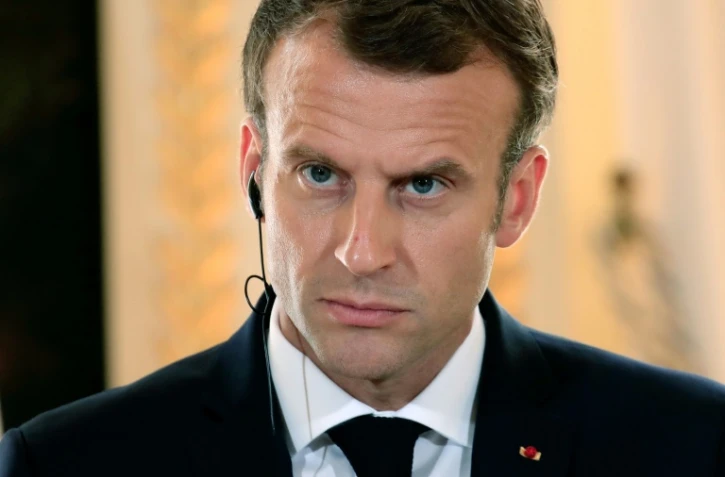 Le président de la République française Emmanuel Macron à Paris le 17 juillet 2018
