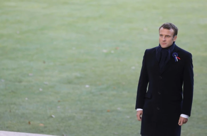 Emmanuel Macron au Mémorial de Thiepval dans la Somme, le 9 novembre 2018