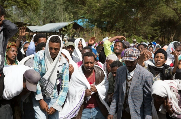 Obsèques le 17 décembre 2015 dans le village de Yubdo d'un homme tué lors de manifestations dans la région d'Oromia