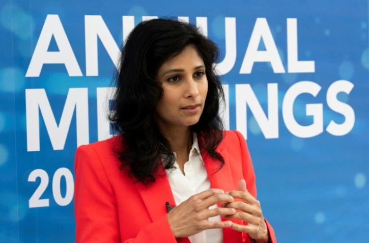Gita Gopinath, l'économiste en chef du Fonds monétaire international, le 13 octobre 2020 à Washington 