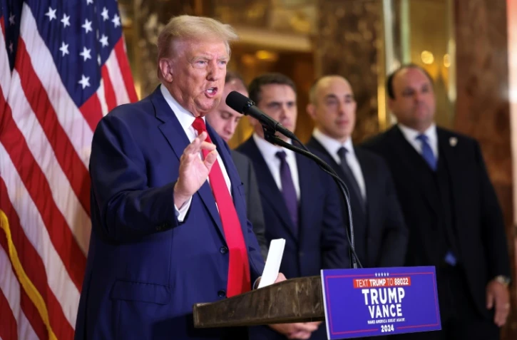 Donald Trump lors d'une conférence de presse à New York, le 6 septembre 2024