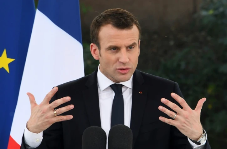 Le président Macron lors d'une visite en Inde le 11 mars 2018