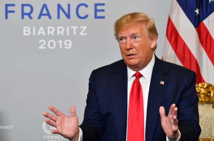 Le président américain Donald Trump, le 26 août 2019 à Biarritz lors du sommet du G7