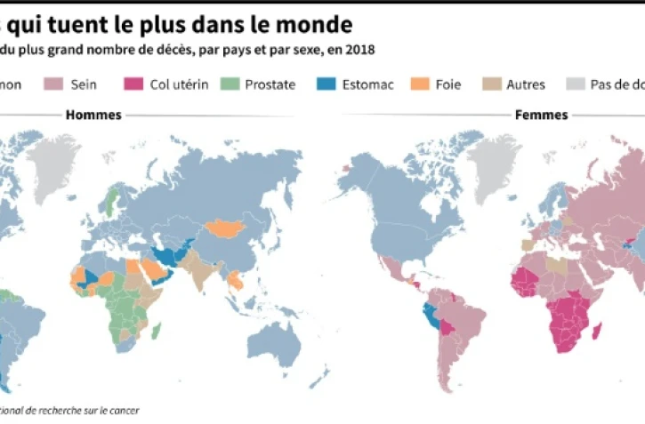 Les cancers qui tuent le plus dans le monde