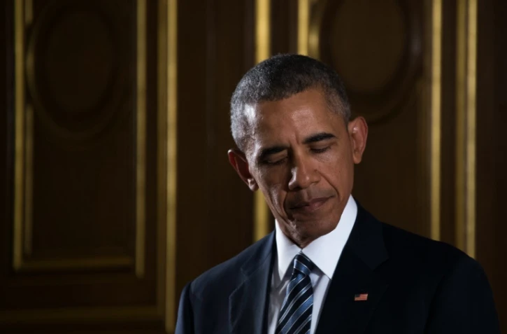 Le président américain Barack Obama lors d'une conférence de presse à Londres, le 22 avril 2016