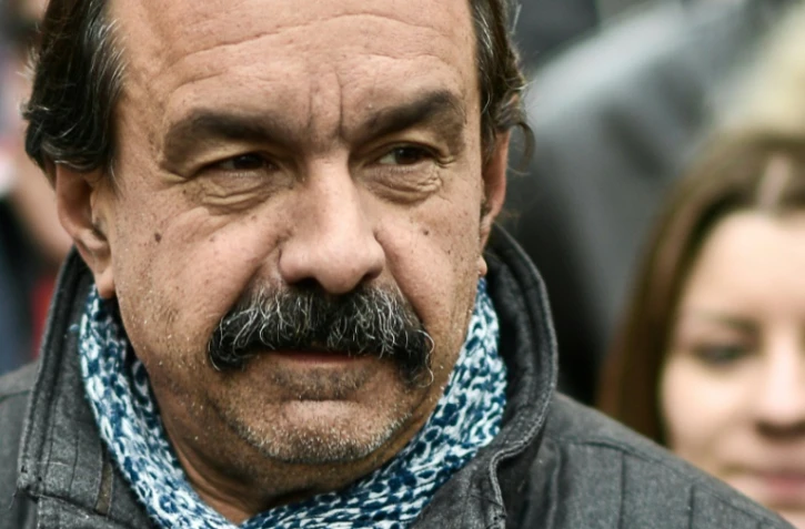 Le Secrétaire général de la CGT, Philippe Martinez, participe le 20 février 2020 à Paris à une manifestation contre la réforme des retraites.