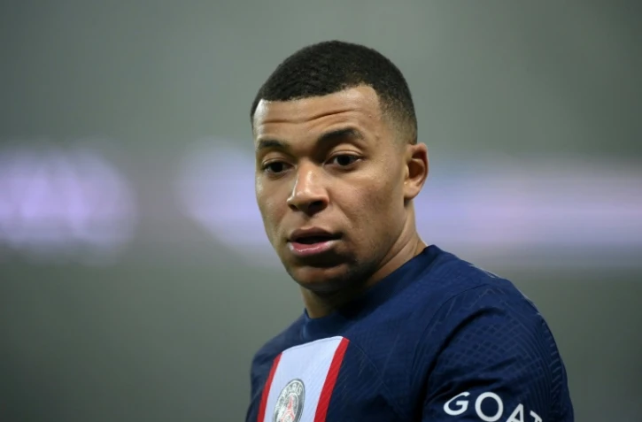 Kylian Mbappé avec le PSG contre Lyon au Parc des Princes, le 2 avril 2023 