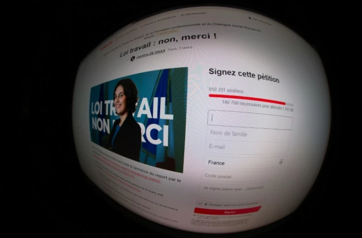 La pétition en ligne contre la loi El Khomri, le 1er mars 2016