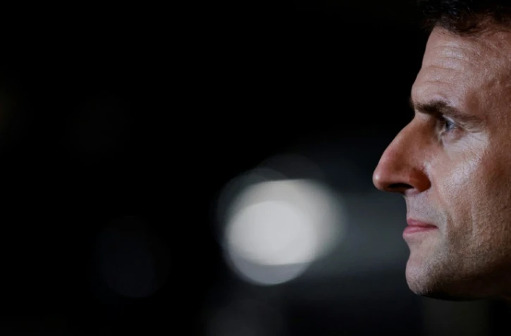 Le président français  Emmanuel Macron à Tourcoing, dans le Nord, le 2 février 2022