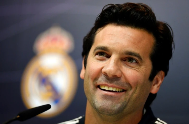 L'entraîneur par intérim du Real Madrid Santiago Solari en conférence de presse le 30 octobre 2018