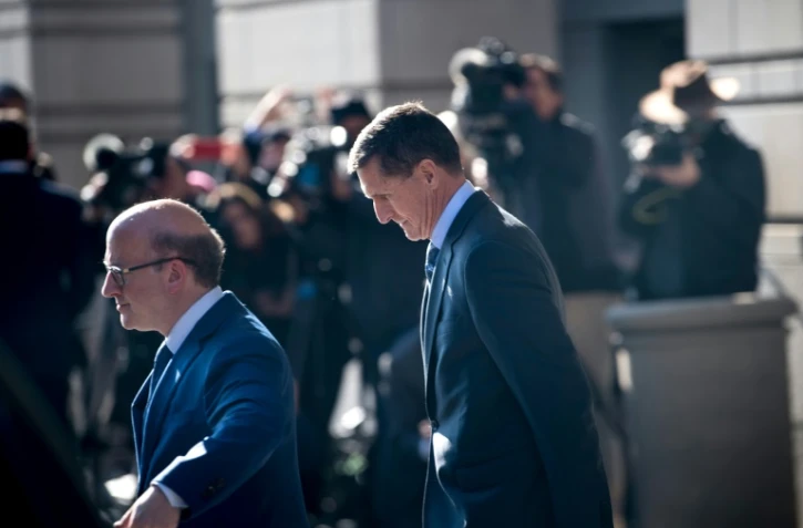 Michael Flynn, ancien conseiller à la sécurité nationale du président américain Donald Trump, quitte la cour fédérale, le 1er décembre 2017 à Washington 