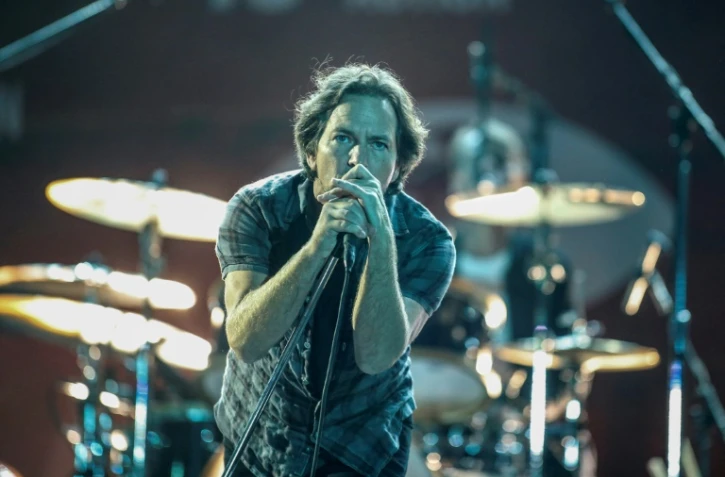 Eddie Vedder de Pearl Jam lors d'un concert à Central Park en septembre 2015