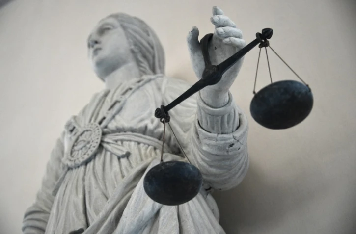 Statue de la déesse de la Justice, le 19 mai 2015, à Rennes