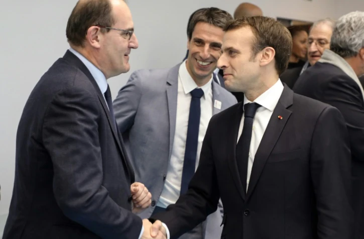 Le président Emmanuel Macron et Jean Castex, désormais Premier ministre, le 9 janvier 2019 à Créteil