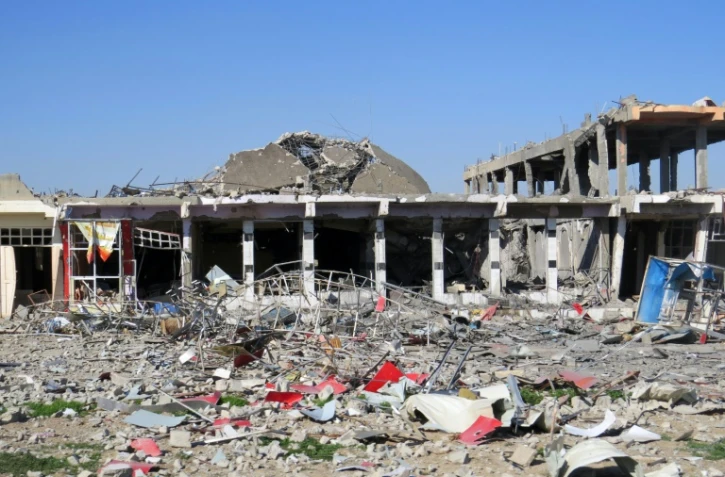 Destruction dans un quartier de Ramadi après des affrontements entre les forces irakiennes et les jihadistes, le 25 décembre 2015