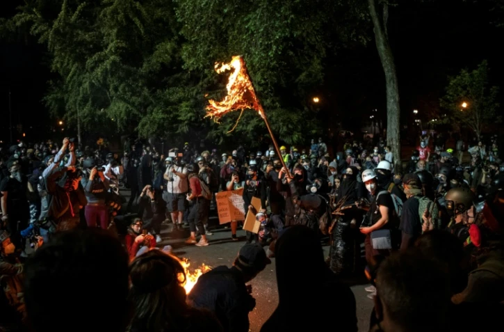 Des manifestants à Portland le 31 juillet 2020