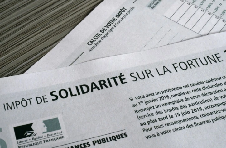 Un formulaire d'Impôt de Solidarité sur la Fortune (ISF), le 15 octobre 2016 